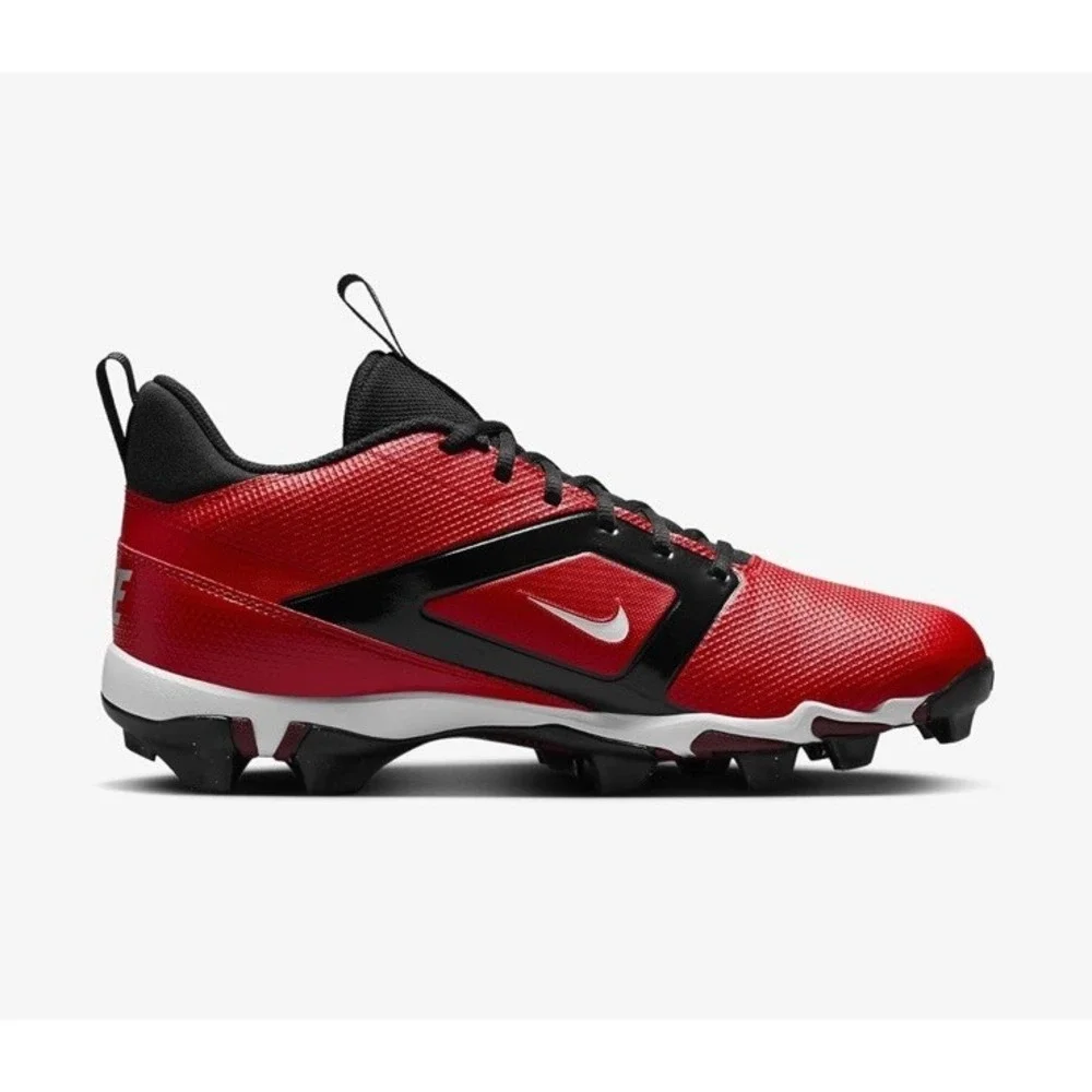 NIB Nike Alpha Menace 4 Shark Football Cleats MEN Sz 12‎ Red White Lace Up Cleat